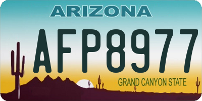 AZ license plate AFP8977