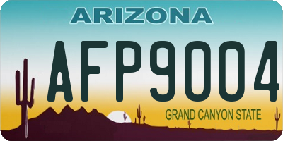 AZ license plate AFP9004
