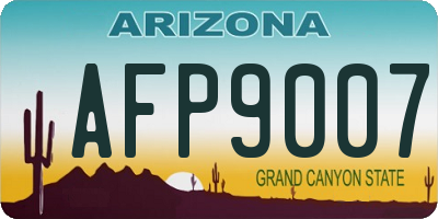 AZ license plate AFP9007