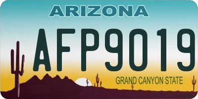 AZ license plate AFP9019