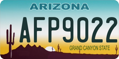 AZ license plate AFP9022
