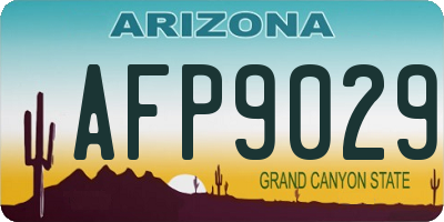 AZ license plate AFP9029