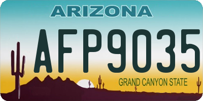 AZ license plate AFP9035