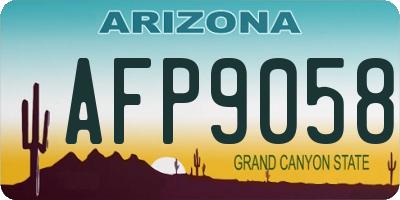 AZ license plate AFP9058