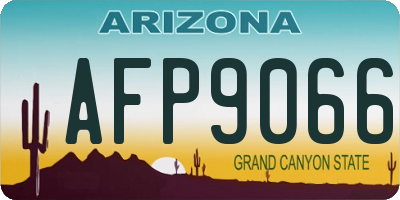 AZ license plate AFP9066