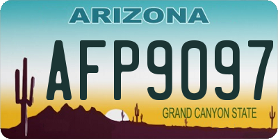 AZ license plate AFP9097