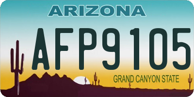 AZ license plate AFP9105