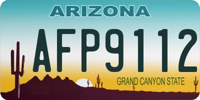 AZ license plate AFP9112