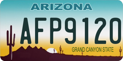 AZ license plate AFP9120