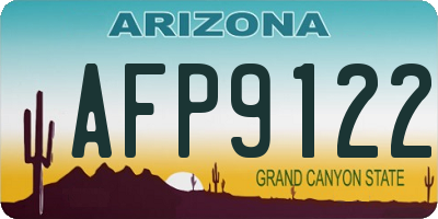 AZ license plate AFP9122