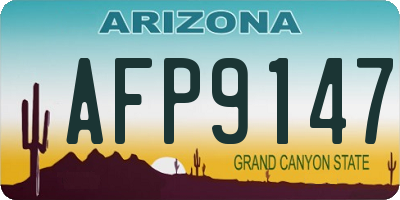 AZ license plate AFP9147