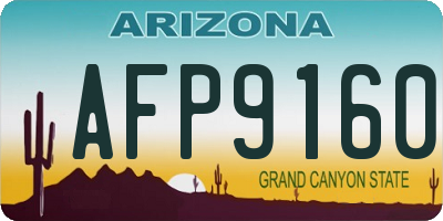 AZ license plate AFP9160
