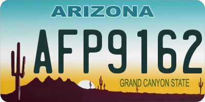 AZ license plate AFP9162