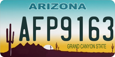 AZ license plate AFP9163