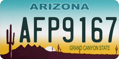 AZ license plate AFP9167