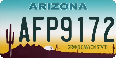 AZ license plate AFP9172