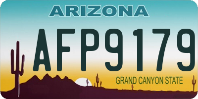 AZ license plate AFP9179