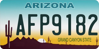 AZ license plate AFP9182