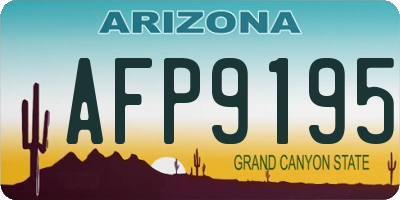 AZ license plate AFP9195