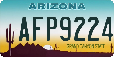 AZ license plate AFP9224