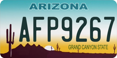 AZ license plate AFP9267