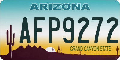 AZ license plate AFP9272