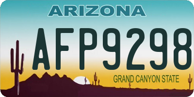 AZ license plate AFP9298