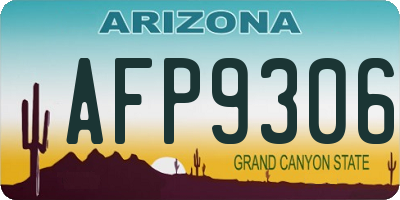 AZ license plate AFP9306