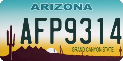 AZ license plate AFP9314