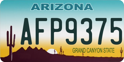 AZ license plate AFP9375
