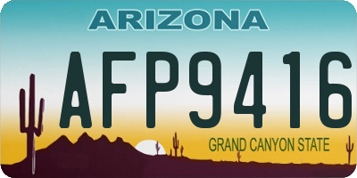 AZ license plate AFP9416