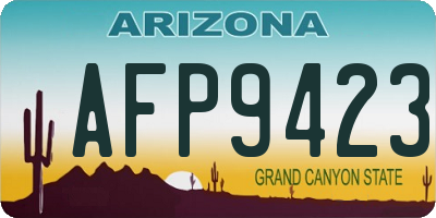 AZ license plate AFP9423