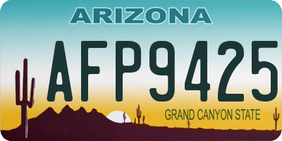 AZ license plate AFP9425