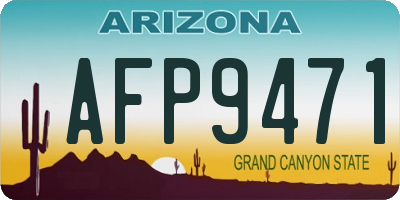 AZ license plate AFP9471
