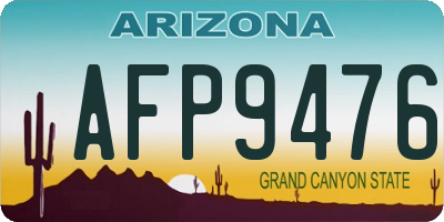 AZ license plate AFP9476