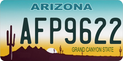 AZ license plate AFP9622