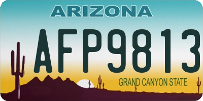 AZ license plate AFP9813