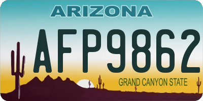 AZ license plate AFP9862