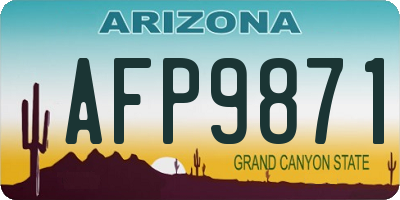 AZ license plate AFP9871