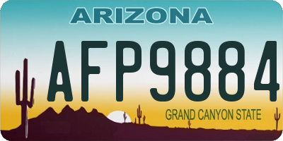 AZ license plate AFP9884