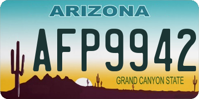 AZ license plate AFP9942