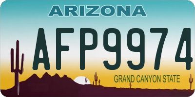 AZ license plate AFP9974
