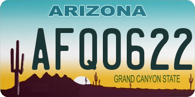 AZ license plate AFQ0622