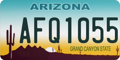 AZ license plate AFQ1055