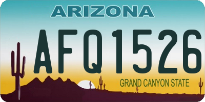 AZ license plate AFQ1526