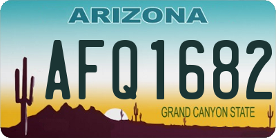 AZ license plate AFQ1682
