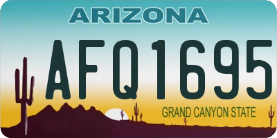 AZ license plate AFQ1695