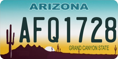 AZ license plate AFQ1728