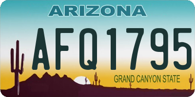 AZ license plate AFQ1795