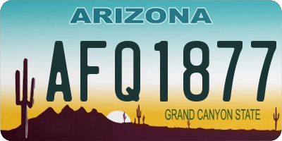 AZ license plate AFQ1877